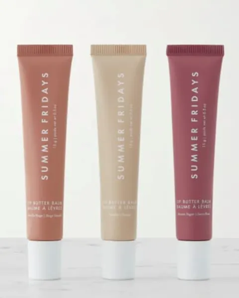 Summer Fridays Lip Butter Balm Trio: Vanilla, Vanilla Beige, and Brown Sugar, 3 Count (Pack of 1)