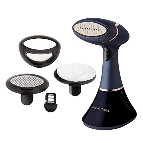 Russell Hobbs Défroisseur vapeur [Multiusage, Antibactérien] Steam Genie Aroma (1800W, 32g/min vapeur,Céramique, 4 accessoires: diffuseur de parfum, vêtements, rideaux, tissus)Fer à repasser 28041-56 - Défroisseur Aroma