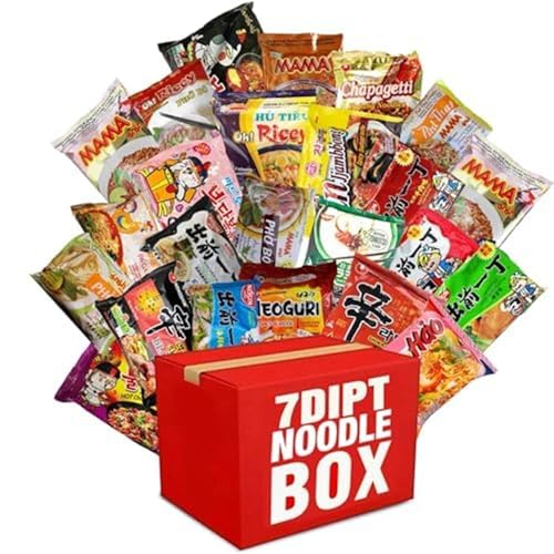 7DIPT Asian Instant Ramen Variety Bundle Care Package w/ Fortune Cookie & Chopsticks - (15 Pack Assorted, each different) - Original Mix (15 pack)