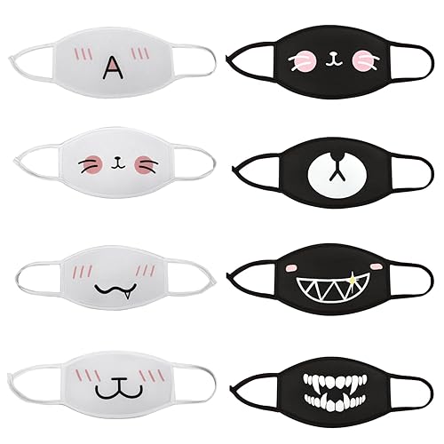 HIMI HIMIFASHION Fashion Dust Mask Unisex Funny Cloth Face Mask Reusable Washable Cute Cotton Mouth Mask for Women and Men - 1 count (Pack of 1) - A