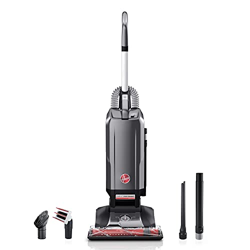Hoover Complete Performance Advanced Pet Kit, Corded Bagged Upright Vacuum Cleaner with HEPA Filter, UH30650, Grey - Gray