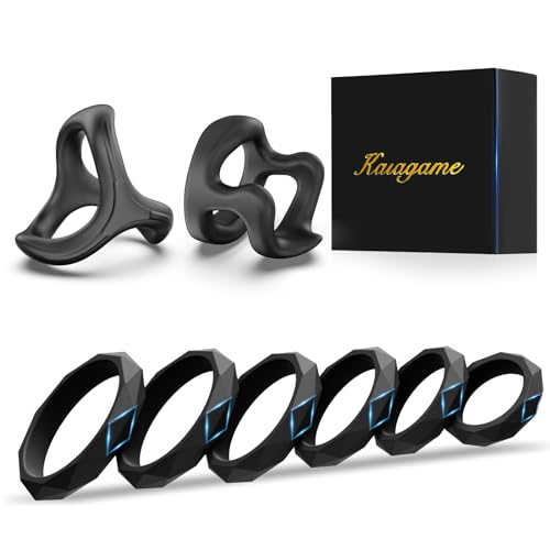 Sex Toys for Men 8 Sizes Penis Ring Male Sex Toy Adult Toys Silicone Penisize Ring Cockring, Sex Sexual Stimulation Device Sex Toysforcouple Set Jouet Sexuel Cock Ring Sextoy Penisize Enlargement - 8 Penis Ring Set