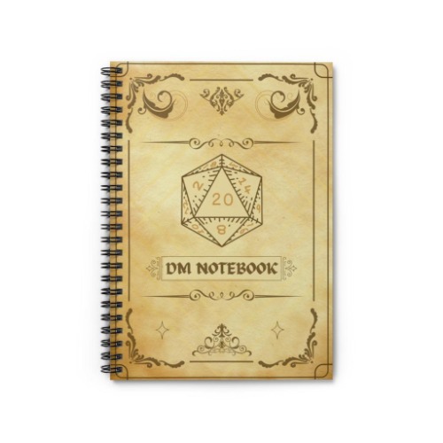 Dungeon Master Parchment Spiral Notebook (Ruled Line) - One Size