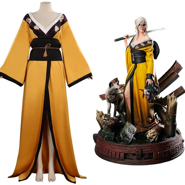 The Witcher 3: Wild Hunt Ciri Cosplay Kostüm Kimono Halloween Karneval Outfits | Damen / L