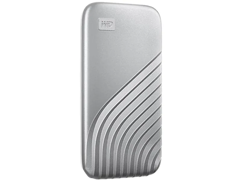WD 2TB My Passport SSD Portable External Solid State Drive, Silver, Sturdy and Blazing Fast, Password Protection with Hardware Encryption - WDBAGF0020BSL-WESN - 2TB - Silver
