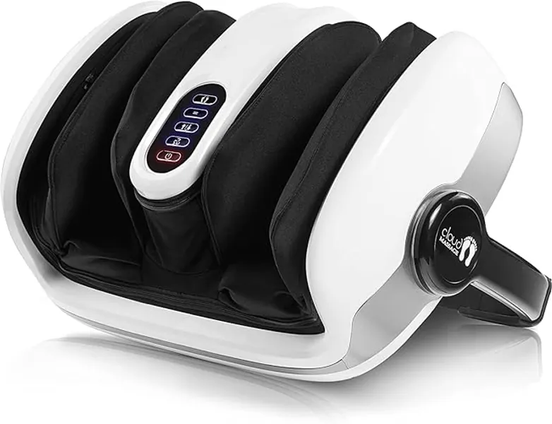 Cloud Massage Shiatsu Foot Massager with Heat - Feet Massager for Relaxation, Plantar Fasciitis Relief, Neuropathy, Circulation, and Heat Therapy - FSA/HSA Eligible (White - No Remote) - White, No Remote