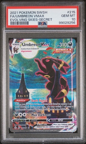 PSA 10 GEM MINT 2021 Pokémon SWSH Evolving Skies #215/203 Umbreon VMAX Alt Art