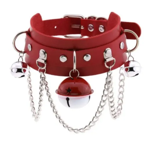 Red Leather Collar - AliExpress 
