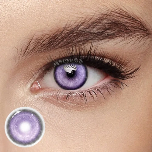 MYEYEBB Cyber Violet Prescription Cosplay Colored Contact Lenses | 6 Months | 1 Day
