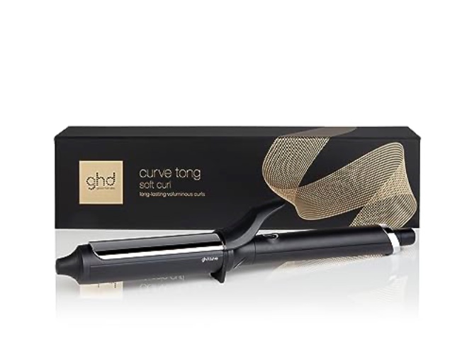 ghd Curve® Curl Tongs, For Lasting Healthy-Looking Curls, With Ultra-Zone Technology And Optimum Styling Temp 185ºC, Protective Cool Tip, Auto Sleep Mode - 32 mm - Single