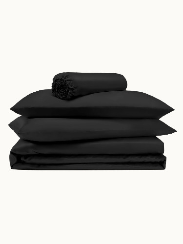 25 Momme Silk Duvet Cover Set | Black / Queen / Silk