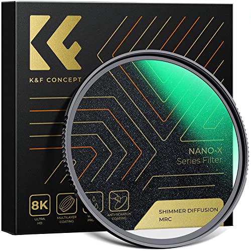 K&F Concept 52mm Shimmer Diffusion 1 Filter Optical Glass Glimmer Effect Filter for Camera Lens Nano-X Series - 52mm