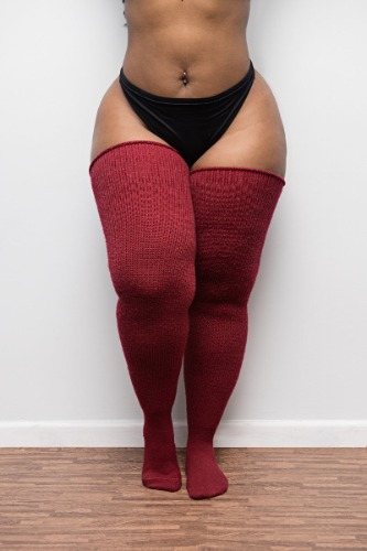 Burgundy Wine - Thigh Highs