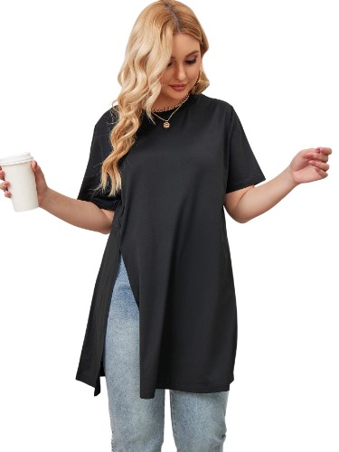 Romwe Women's Short Sleeve Casual Shirts Blouses Tee Tops