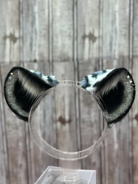 Snow Leopard round cat ears 