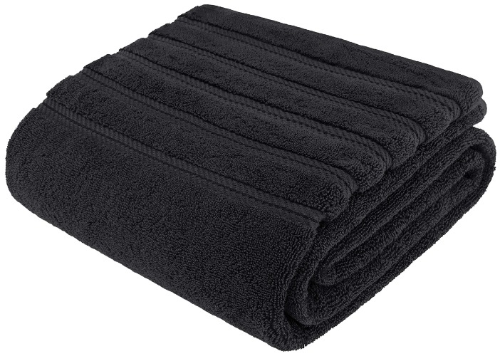 American Soft Linen Jumbo Large Bath Towels, 100% Turkish Cotton Bath Sheet 35 in 70 in, Bath Towel Sheets for Bathroom, Bath Sheet Towels, Black Bath Sheet