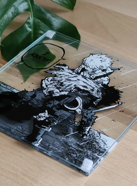 MHA Bakugo/Deku Glass Painting