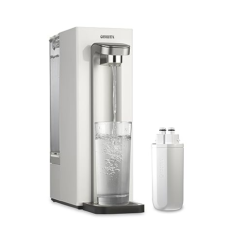 Brita Hub Compact Countertop Water Filter System, 9 Cup Water Reservoir, Includes 6 Month Carbon Block Filter, White, 87344 - Compact Water Filter System