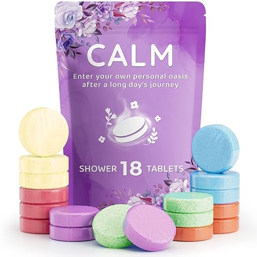 DeckTheHalls 18 Pack Shower Steamers - Valentine's Day Presents - Shower Bombs with Lavender Mint Rose Coco Sea Grapefruit Natural Fragrance, Self Care & Relaxation Presents for Women and Men - 18