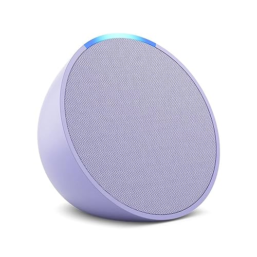 Amazon Echo Pop (newest model), Our smallest Alexa speaker, Fits in any room, Lavender Bloom - Lavender Bloom - Device only