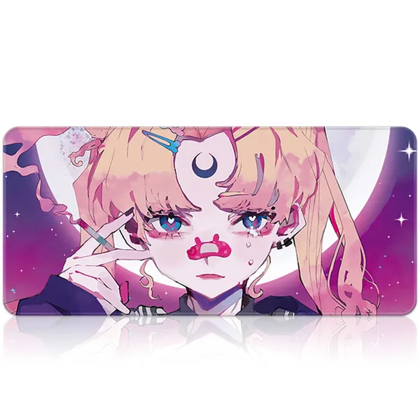 Japanese Anime Mouse Pad XXLarge Size, Cute Kawaii Desk Mat, Kawaii Computer Accessories, Rubber Waterproof Mousepad for Girls