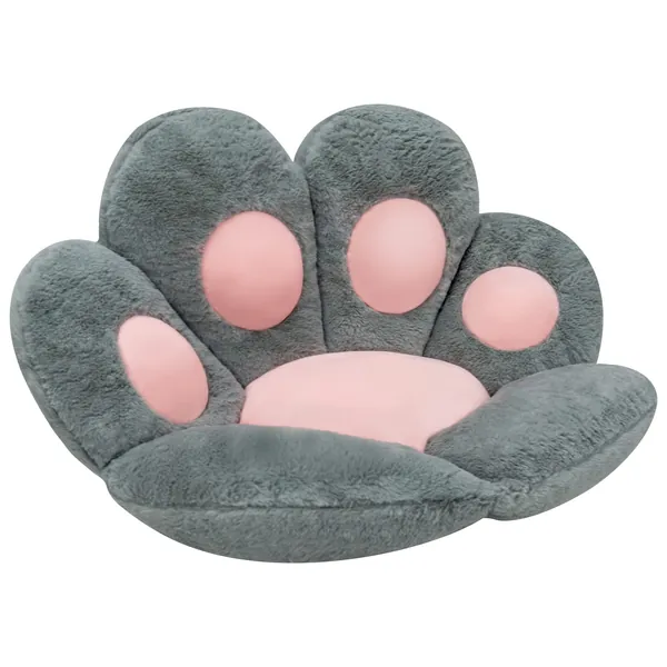 MOONBEEKI Cat Paw Cushion Chair Comfy Kawaii Chair Plush Seat Cushions Shape Lazy Pillow for Gamer Chair 28"x 24" Cozy Floor Cute Seat Kawaii for Girl Worker Gift, Dining Room Bedroom Decorate Grey
