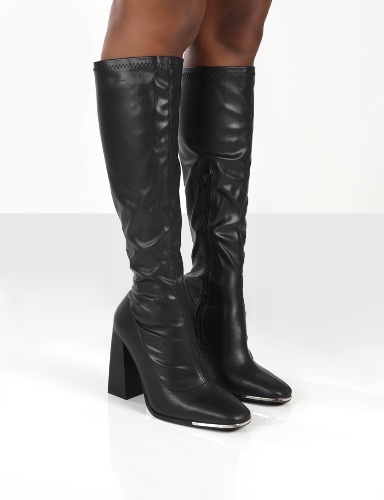 Wide leg knee hotsell high boots uk