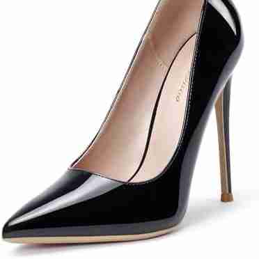 GENSHUO Women's Fashion Pointed Toe High Heel Pumps Sexy Slip on Stiletto Party Shoes 12 cm/4.72 inches, Black, 42 EU : Amazon.com.be: Fashion