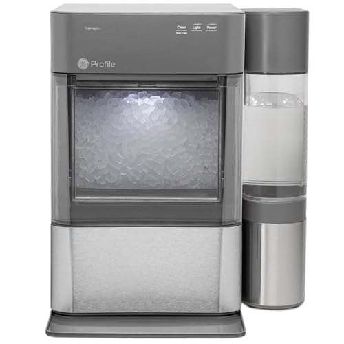GE Profile Opal 2.0 XL with 1 Gallon Tank, Chewable Crunchable Countertop Nugget Ice Maker, Scoop included, 38 lbs in 24 hours, Pellet Ice Machine with WiFi & Smart Connected, Stainless Steel - Opal 2.0 + XL Side Tank - Stainless Steel