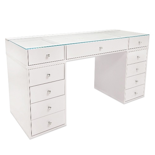 SlayStation® Naomi Vanity Table | White / With Drawers