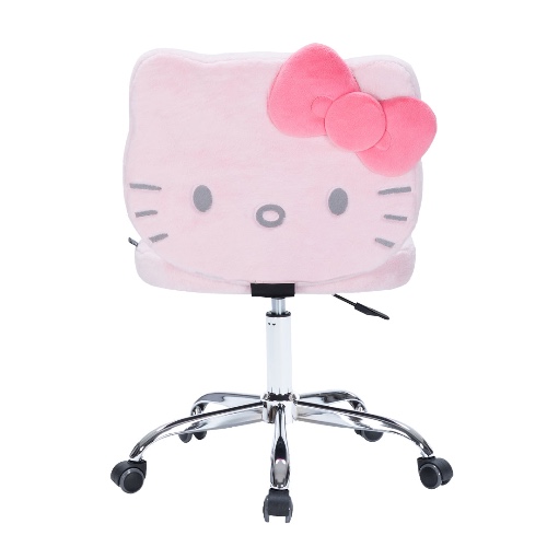 Hello Kitty® Teddy Fur Swivel Vanity Chair | Pink