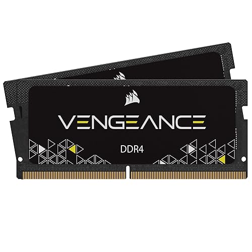 Corsair Vengeance Performance SODIMM Memory 64GB (2x32GB) DDR4 3200MHz CL22 Unbuffered para Portatiles AMD Ryzen Series 4000, Black - 64GB (2x32GB)
