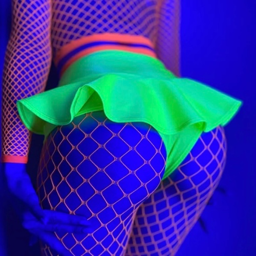 Blacklight Rave Skort