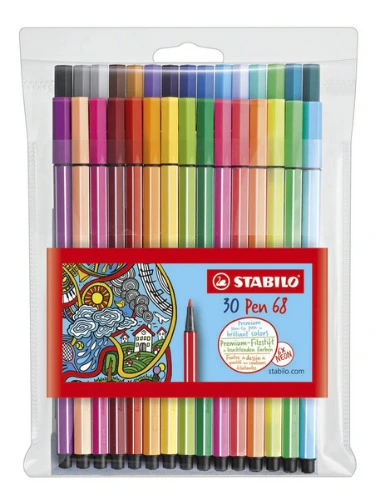 Stabilo Pen 68, 30 colors