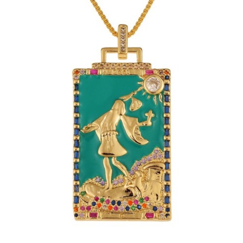Fool Tarot Charm Necklace - Regular