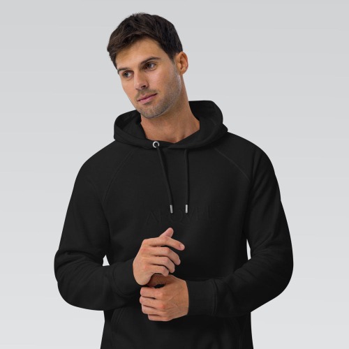Aequel Unisex Embroidered Hoodie Black - L