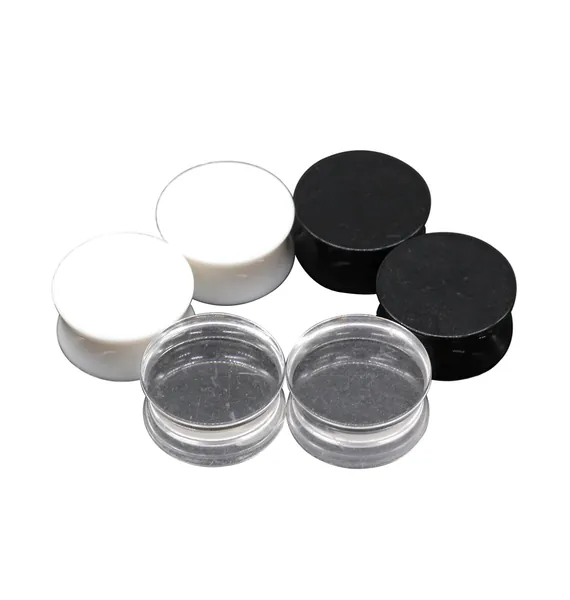 B BodyPJ Sparkles 3Pair-Mix Color Acrylic Ear Plug Expanders UV Ear Gauges Piercing Jewelry