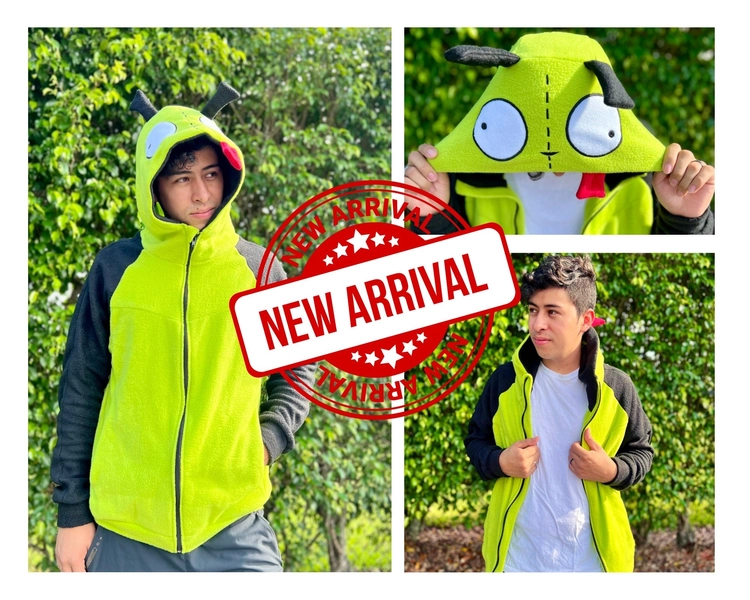 Gir Hoodie,Adults,NEW. Pokemon hoodie with pockets,costume,cosplay Gir, gift Sweater,Gir termical  jacket.