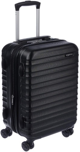 Amazon Basics Hardside Carry On Spinner Travel Luggage Suitcase - 20 Inch, Black