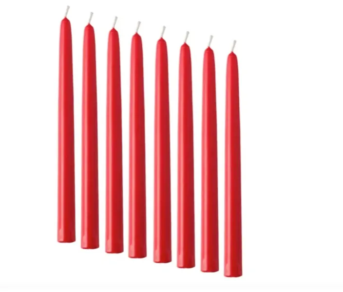 8pk Unscented candle - red 5.5 hr