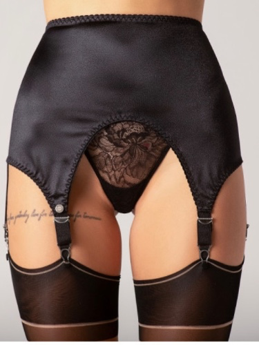 Cervin suspender belt satin black