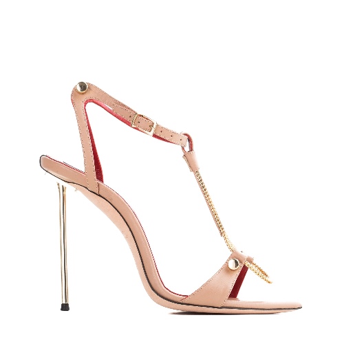 Rich Bitch Nude Sandals by HARDOT