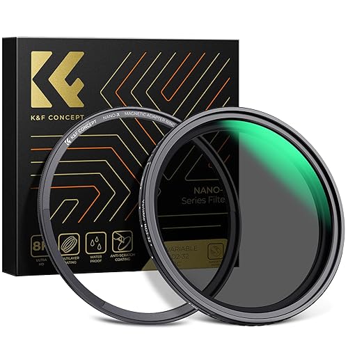K&F Concept Nano-X Filtri Variabile ND2-32 Magnetici (5 stop) con Anelli Adattatori Magnetici per obiettivi 72mm - 72mm