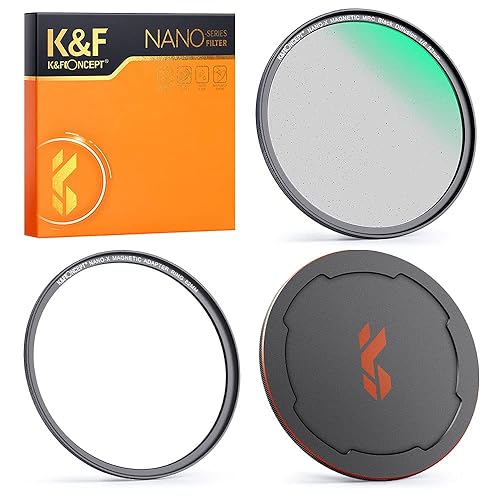 K&F Concept Nano-X Filtro Black-Mist 1/8 Magnetico+Anello Adattatore Magnetico+Tappo Magnetico in Metallo per obiettivi 58mm - 58mm - Magnetico 1/8 Black- Mist