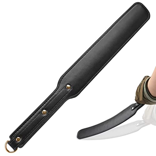 BARPOT Rid ing Crop for Horses, Durable Leather Paddle 18''Lightweight Equestrian Crops