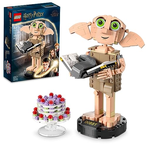 LEGO Harry Potter Dobby The House-Elf Building Toy Set, Build and Display Model of a Beloved Character from The Harry Potter Franchise, for 8 Year Old Boys' and Girls' Birthday, 76421 - Tan