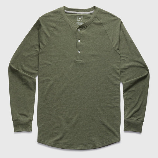 PROTO 101 CLASSIC LONG-SLEEVE HENLEY MENS (MULTIPLE COLORS AVAILABLE) - OLIVE / M