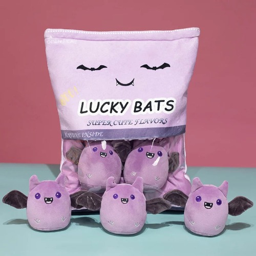 5pcs Bats Inside Packed Plush Bag - Purple / 48*38cm