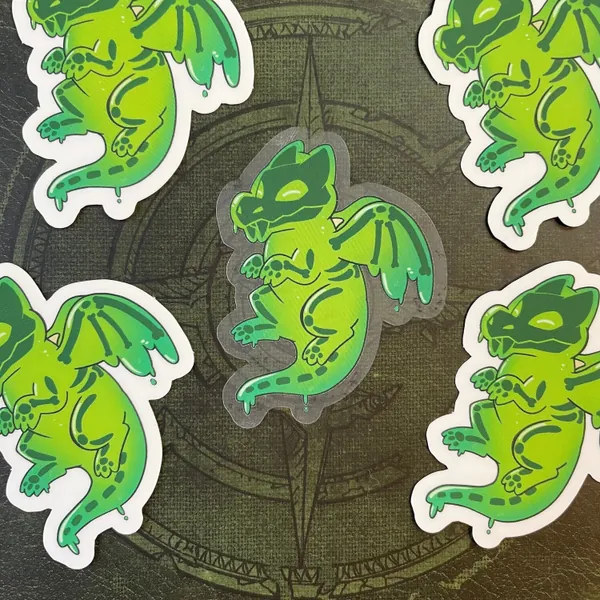 Slime Whelp - World of Warcraft Dragonflight Vinyl weatherproof Clear Sticker