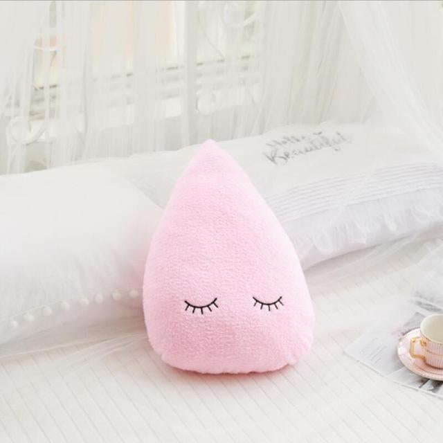Plush Stuffed Cushion - Raindrop / Pink